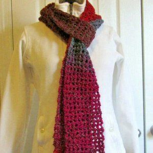 Multicolor SCARF Extra Long 104x5 inch NEW Handmade Crochet knit Adult Men Women
